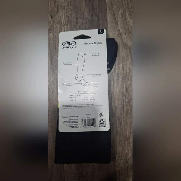 🔥Athletic Works Black Soccer Socks with Compression🔥 - Picture 2 of 2